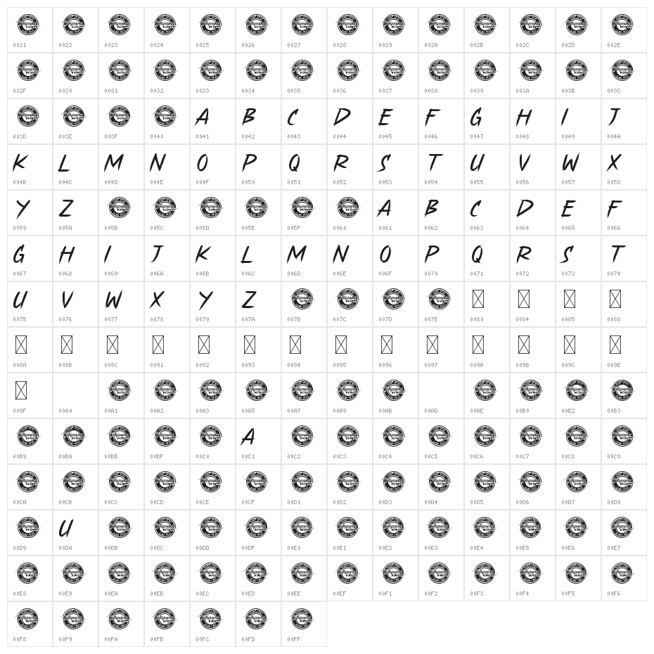 Magma Break Demo Brush Character Map