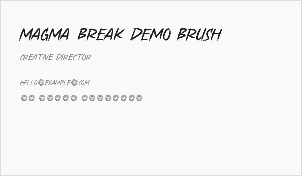 Magma Break Demo Brush Business Card