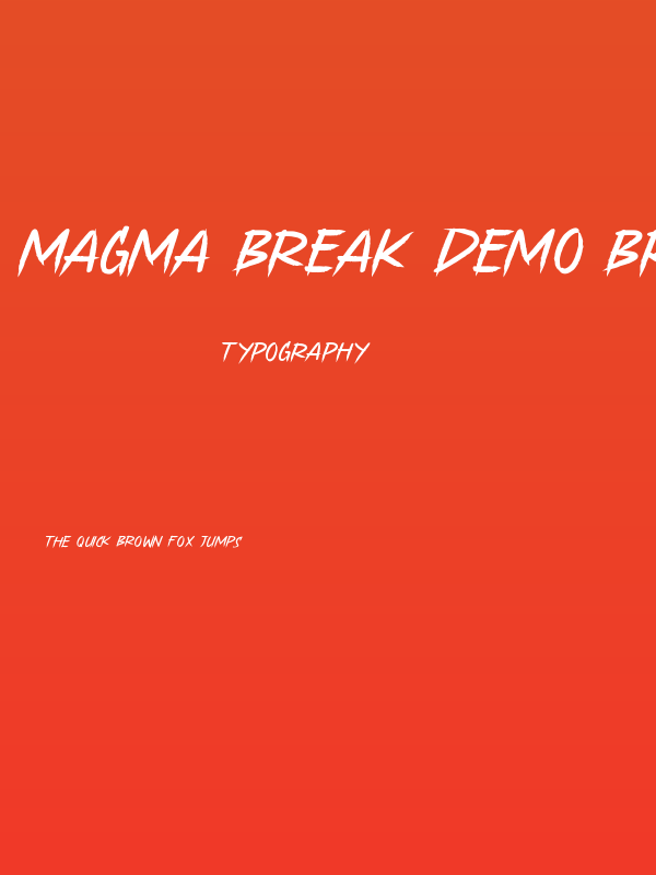 Magma Break Demo Brush Poster