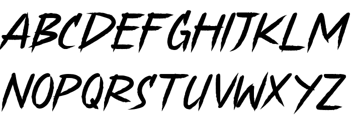 Magma Break Demo Brush Font LOWERCASE