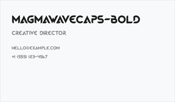 MagmawaveCaps-Bold Business Card