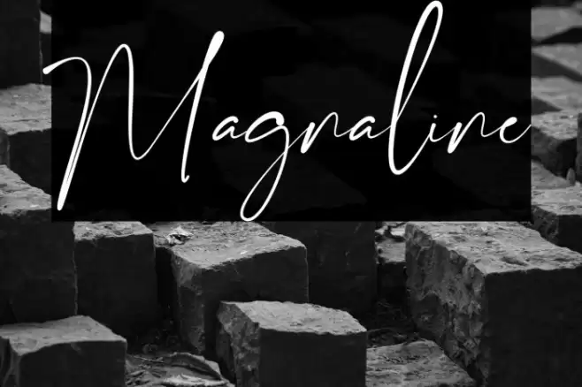 Magnaline Font examples