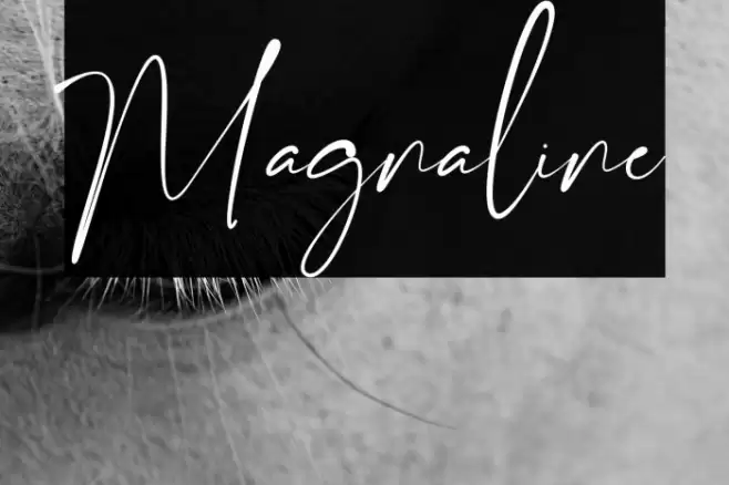 Magnaline Font examples