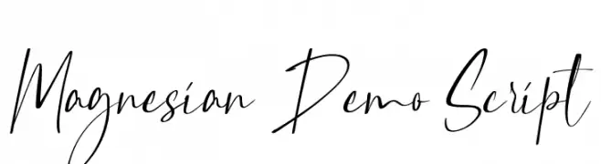 Magnesian Demo Script  Frei Schriftart Herunterladen