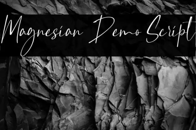 Magnesian Demo Script Font examples