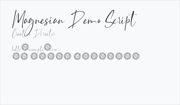 Magnesian Demo Script Business Card