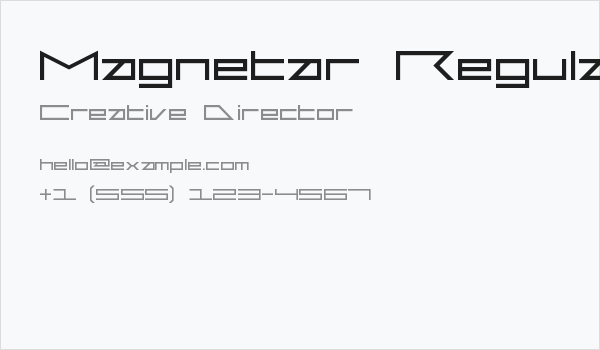Magnetar Regular Business Card