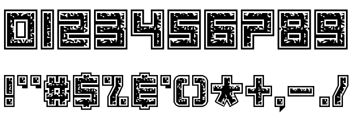 Magnetic Debris Regular Font OTHER CHARS