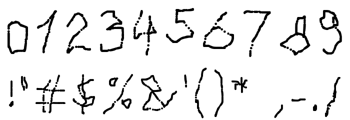 Magnetic Drawing Font OTHER CHARS