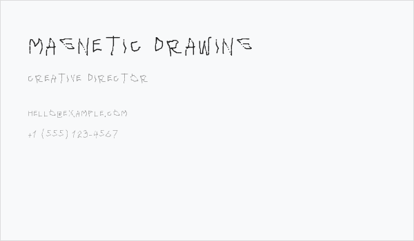 Magnetic Drawing Business Card