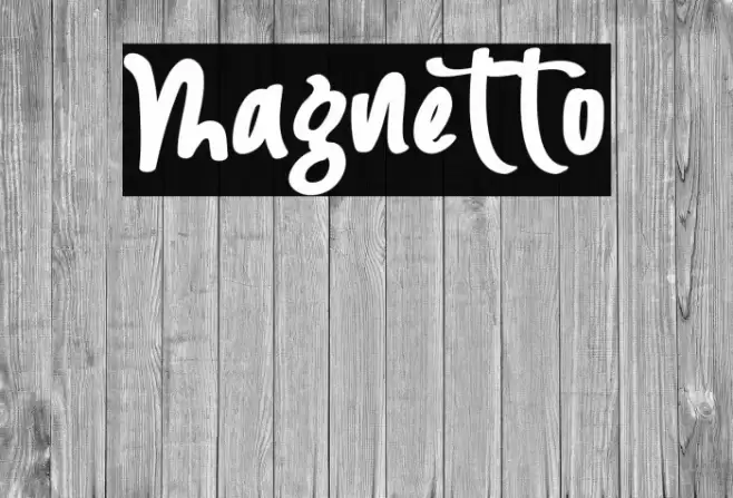 Magnetto Font examples