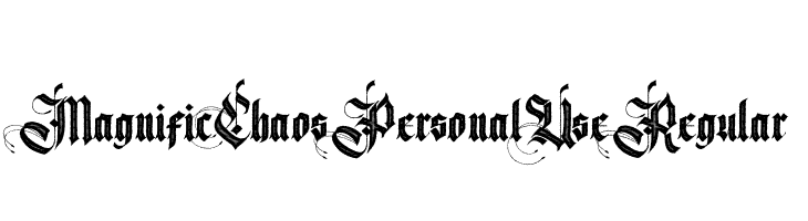 Magnific Chaos Personal Use Regular  免费字体下载