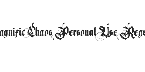 Magnific Chaos Personal Use Regular Logo