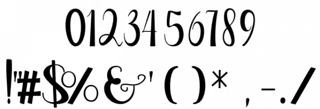 Magnificent Free Font OTHER CHARS