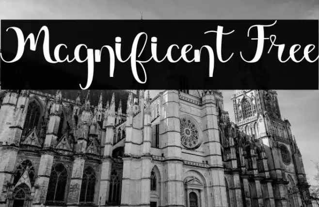 Magnificent Free Font examples