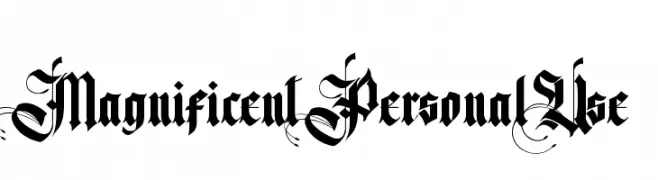 Magnificent Personal Use  Fuentes Gratis Descargar
