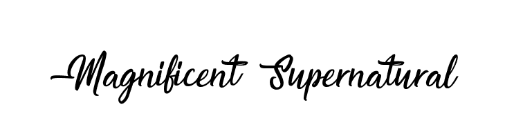 Magnificent Supernatural Font