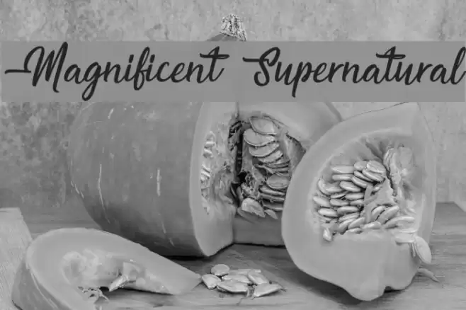 Magnificent Supernatural Font examples