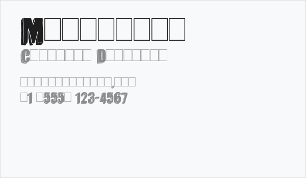 Magnifico Business Card