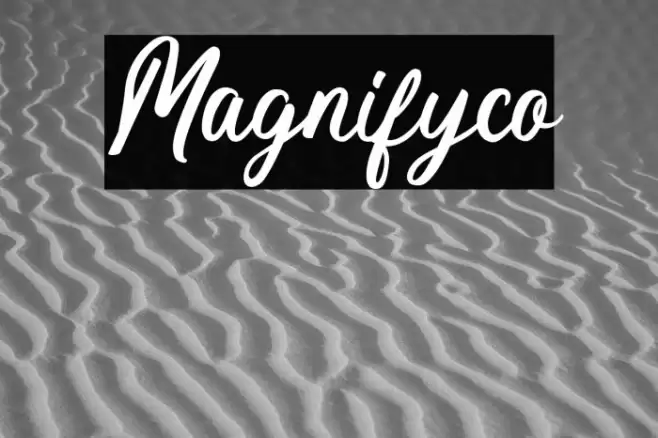 Magnifyco Font examples