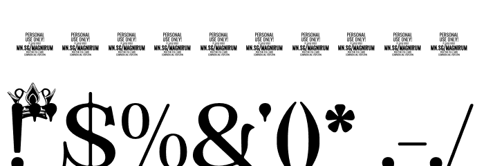 Magnirum Serif PERSONAL USE Regular Font OTHER CHARS