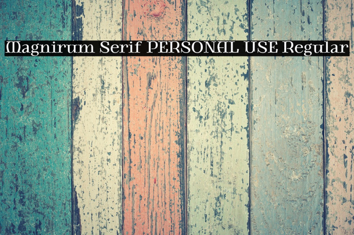 Magnirum Serif PERSONAL USE Regular Example 2