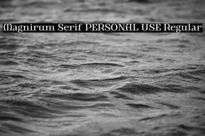 Magnirum Serif PERSONAL USE Regular Example 3