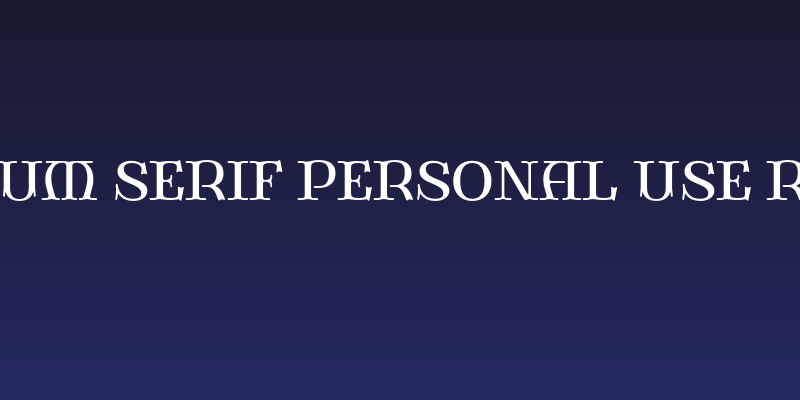 Magnirum Serif PERSONAL USE Regular Social Header