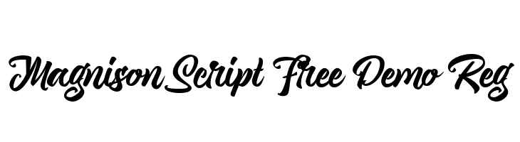 Magnison Script Free Demo Reg  Free Fonts Download