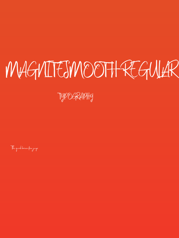 MagniteSmooth-Regular Poster