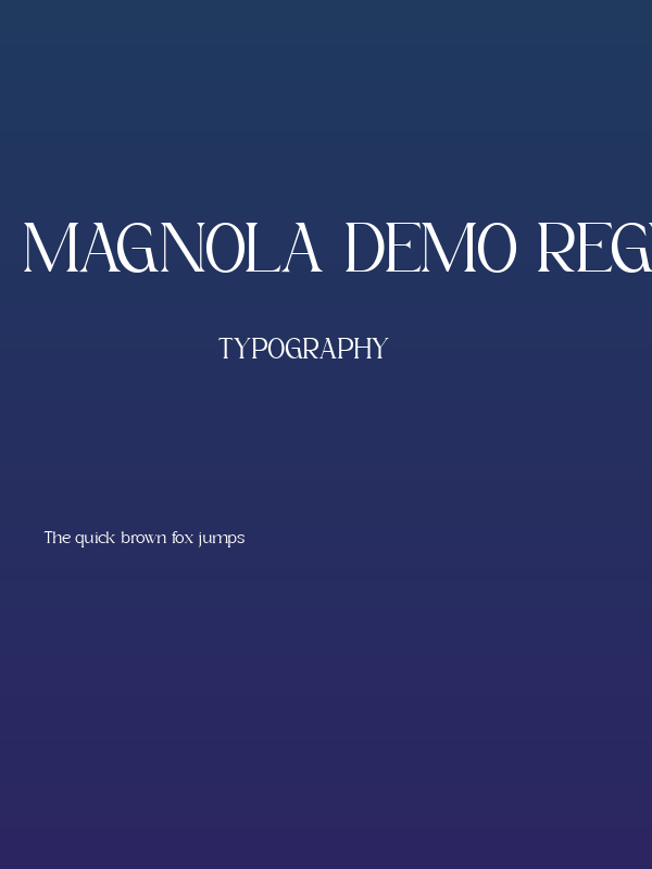 Magnola DEMO Regular Poster