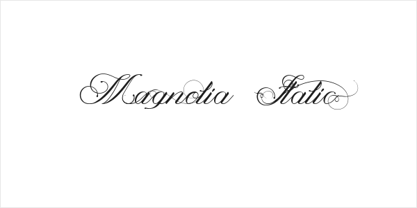 Magnolia  Italic Logo