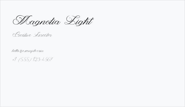 Magnolia Light Business Card