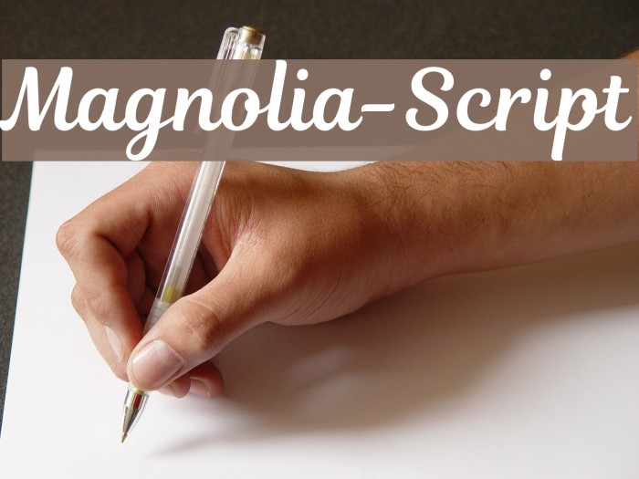 Magnolia-Script Font examples