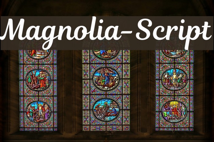 Magnolia-Script Font examples