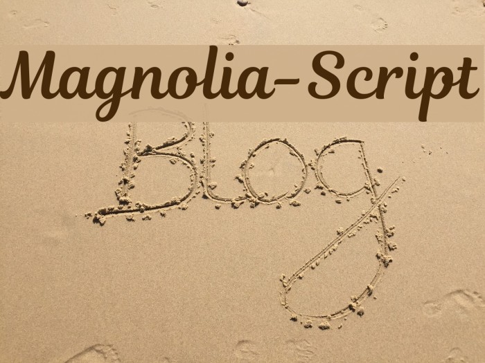 Magnolia-Script Font examples