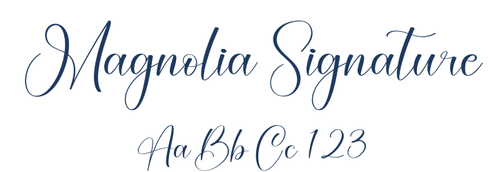 Magnolia Signature Font Preview