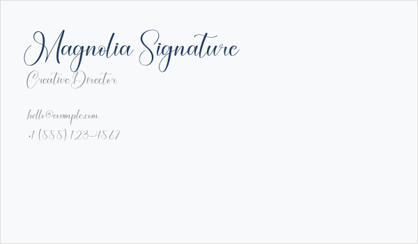 Magnolia Signature Business Card