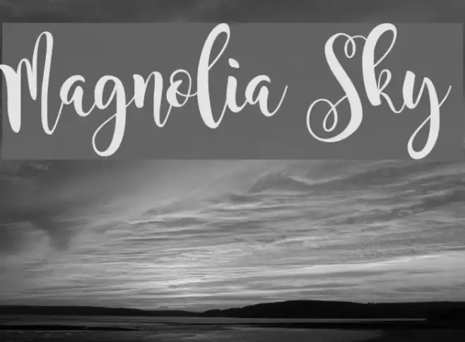 Magnolia Sky Font examples