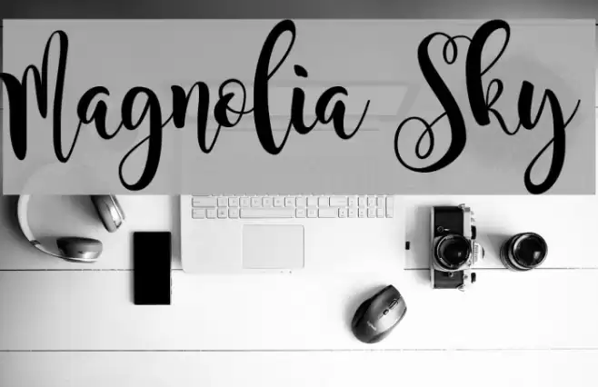 Magnolia Sky Font examples