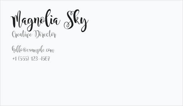 Magnolia Sky Business Card