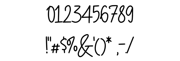 Magnolia Sparkling Demo Font OTHER CHARS