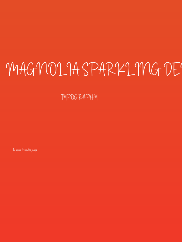 Magnolia Sparkling Demo Poster