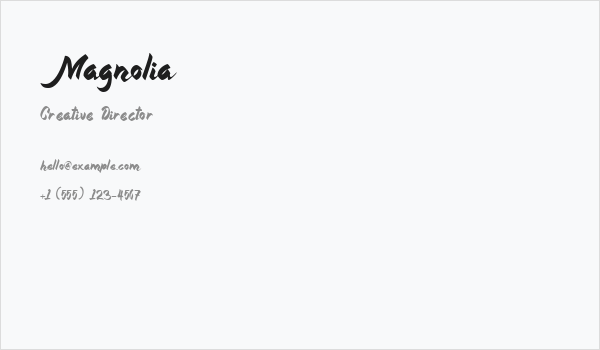 Magnolia Business Card