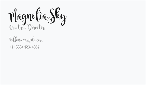 MagnoliaSky Business Card