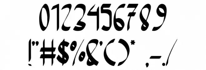 Magnum Saber Font OTHER CHARS