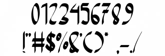 Magnum Saber Font OTHER CHARS