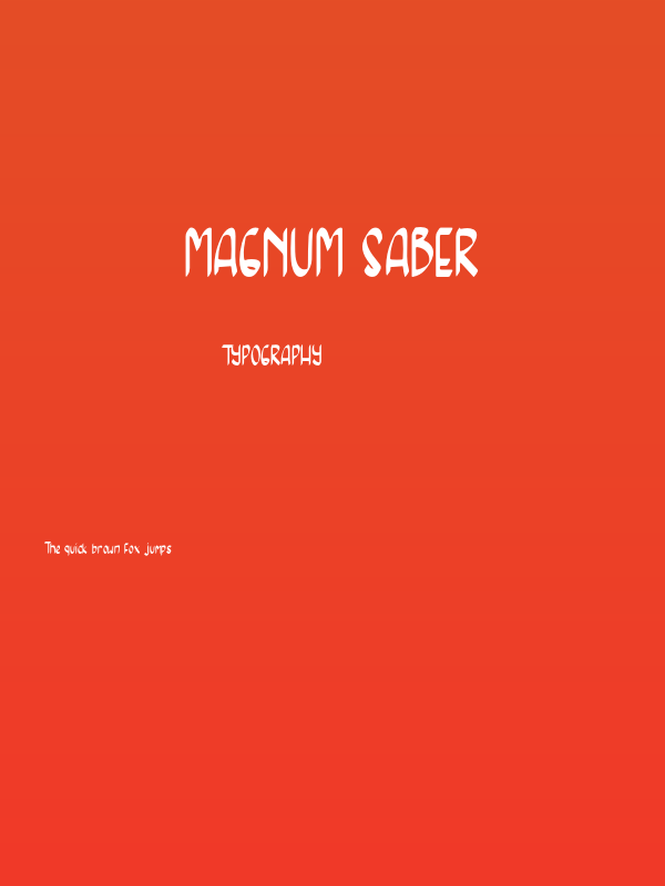 Magnum Saber Poster