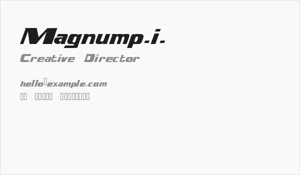 Magnump.i. Business Card