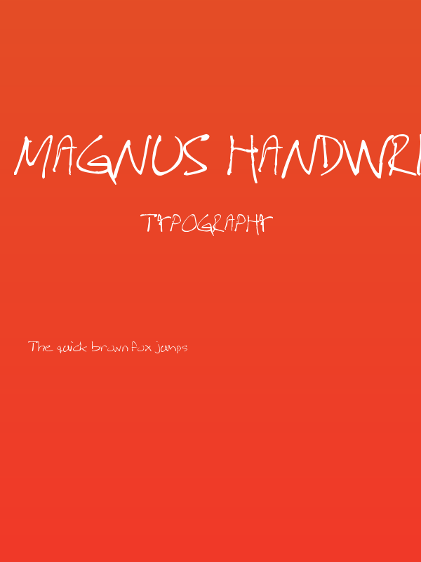 Magnus Handwriting Poster